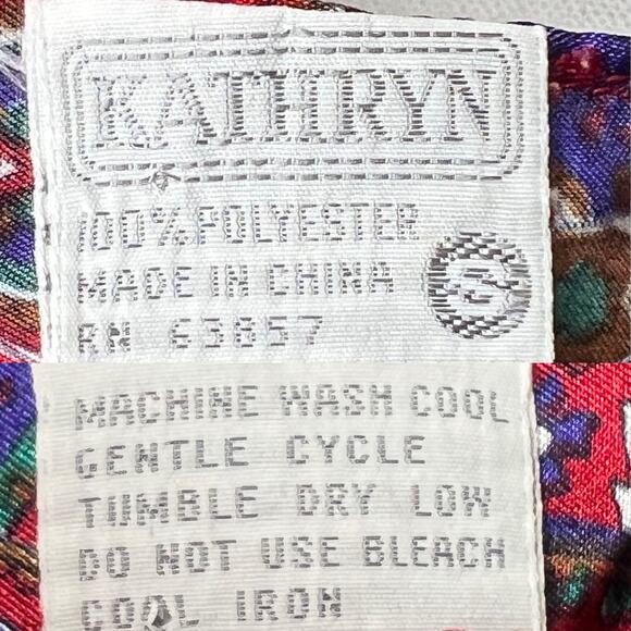 Vintage 90s Kathryn Satin Slip Mini Dress Red Paisley size Small - Picture 9 of 11